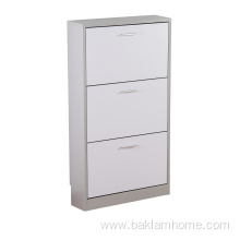 Silver Shoe Storage With Drawer